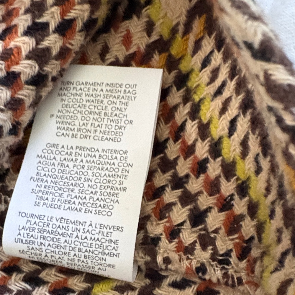 Cabi Yorkshire Shacket #4298 Plaid Button-Front in Warm Neutrals - Picture 10 of 11